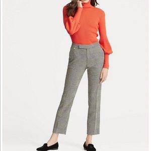 Ralph Lauren Glen Plaid Straight Leg Ankle Pants